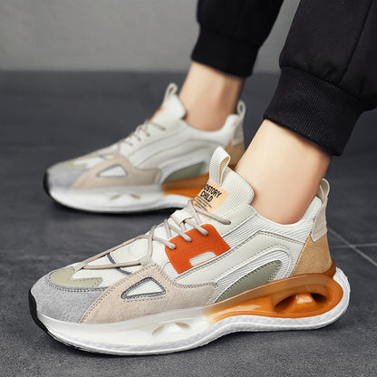 Men's Color-Block Mesh Soft-Soled Sneakers