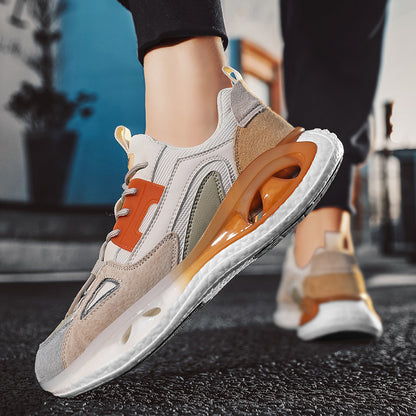 Men's Color-Block Mesh Soft-Soled Sneakers