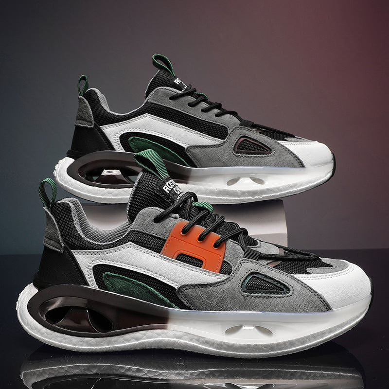 Men's Color-Block Mesh Soft-Soled Sneakers