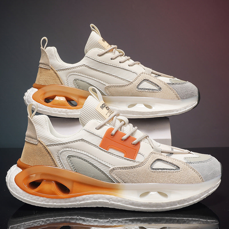 Men's Color-Block Mesh Soft-Soled Sneakers