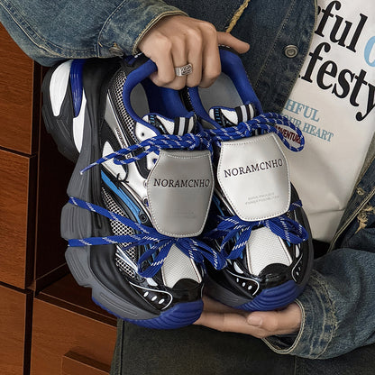 Men's Klein Blue Deconstructed Strap Chunky Shoes