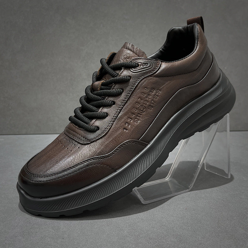Men's Genuine Leather Casual Soft-Soled Sneakers