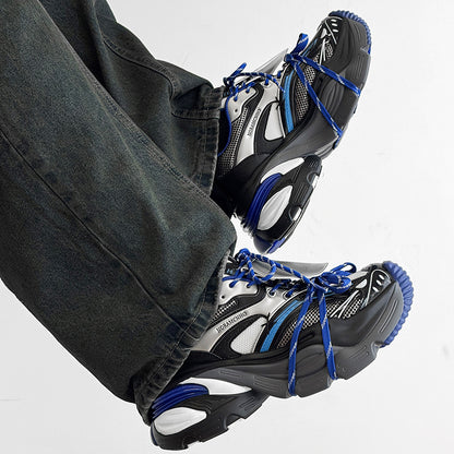 Men's Klein Blue Deconstructed Strap Chunky Shoes