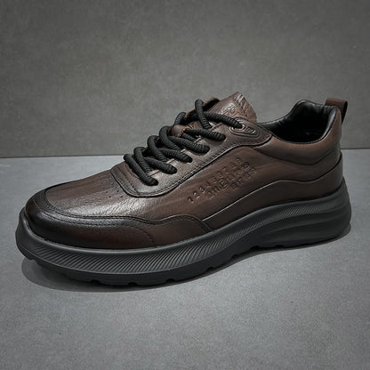 Men's Genuine Leather Casual Soft-Soled Sneakers