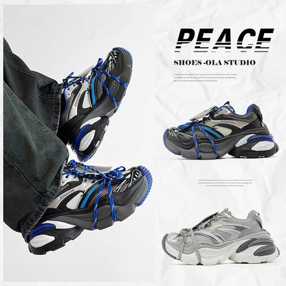 Men's Klein Blue Deconstructed Strap Chunky Shoes