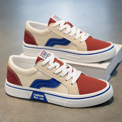Men's Trendy Color-Block Canvas Shoes