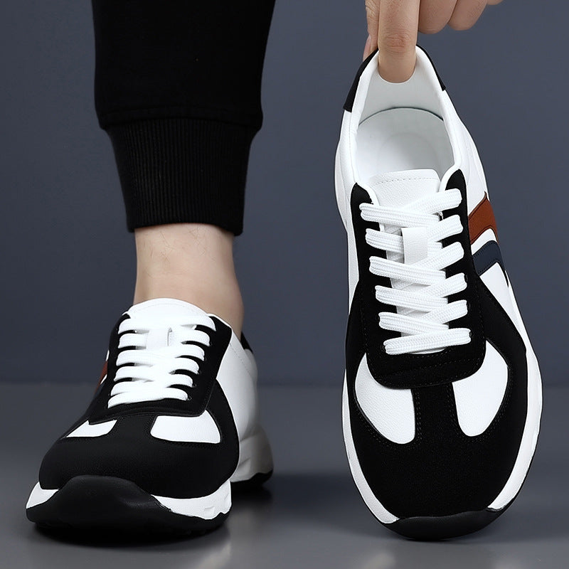 Men's British-Style Leather Soft-Soled Sneakers