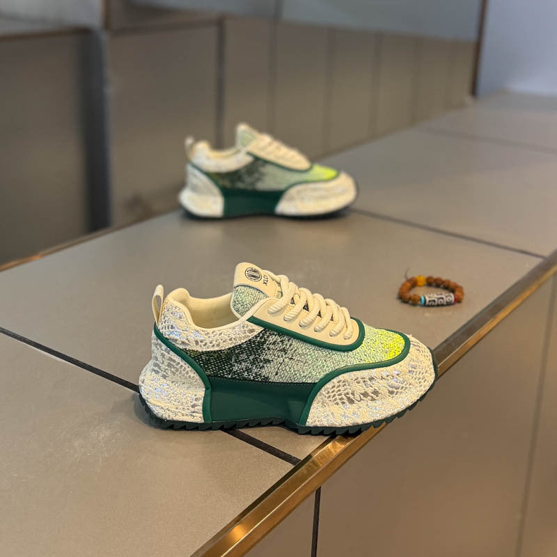 Men's Textured Color-Block Casual Shoes