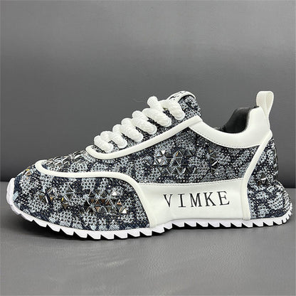 Men's Rhinestone-Embellished Casual Shoes