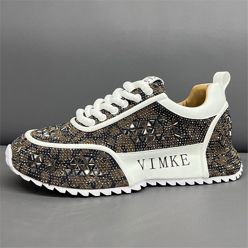 Men's Rhinestone-Embellished Casual Shoes