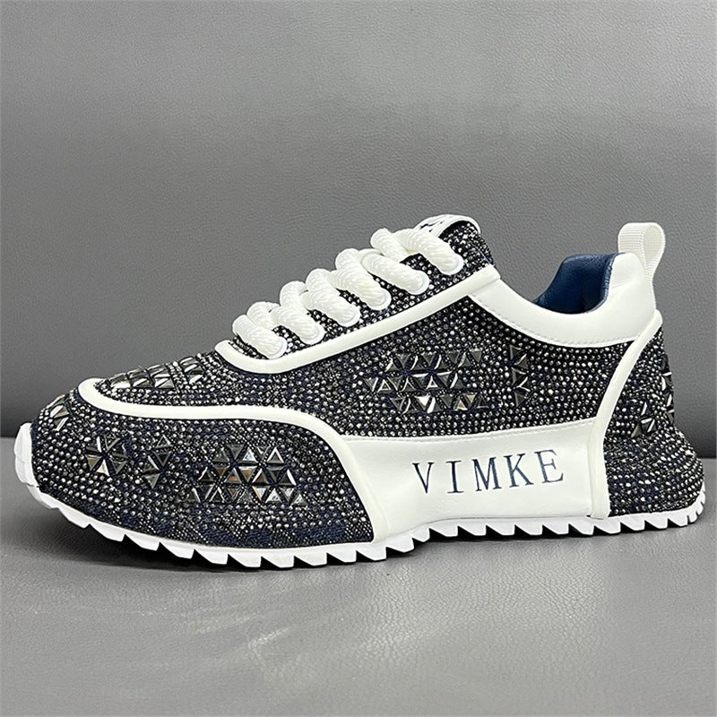 Men's Rhinestone-Embellished Casual Shoes