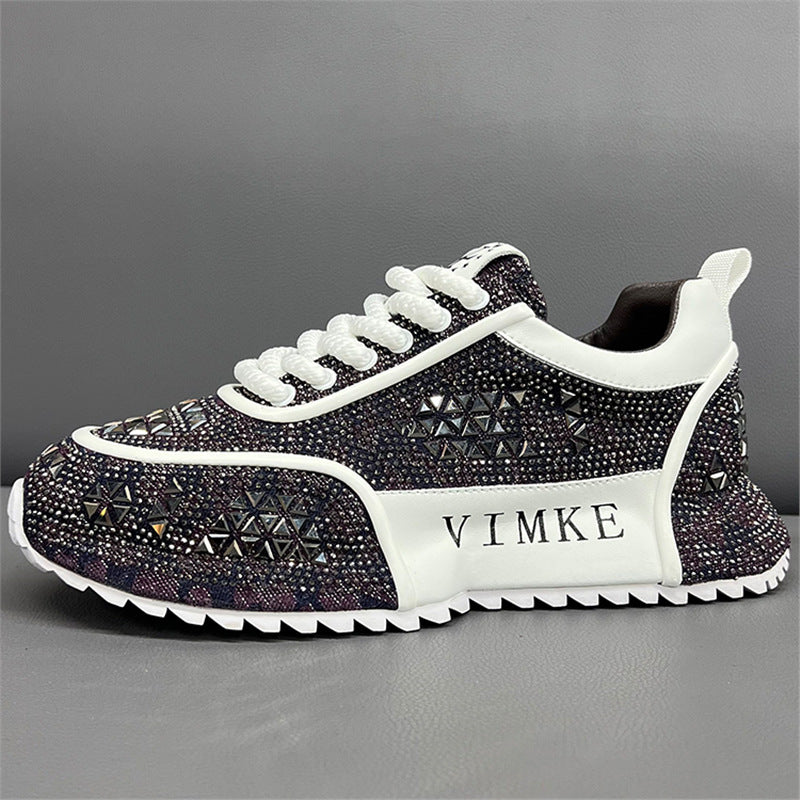 Men's Rhinestone-Embellished Casual Shoes