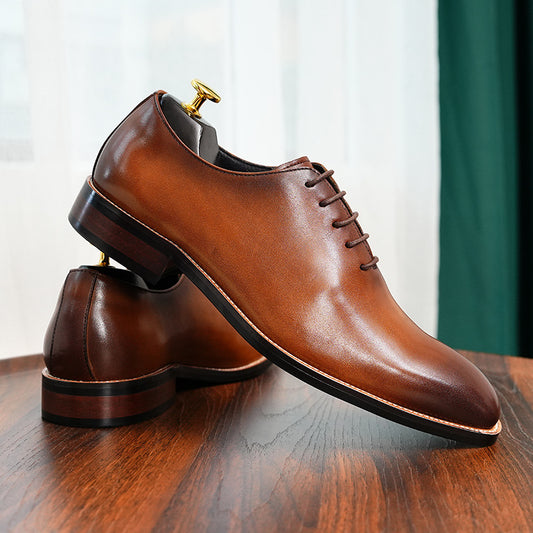 Men's Textured Handcrafted Oxford Shoes