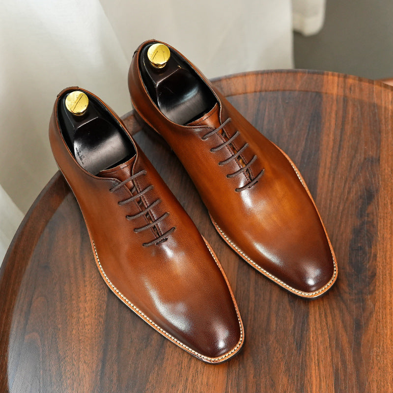 Men's Textured Handcrafted Oxford Shoes