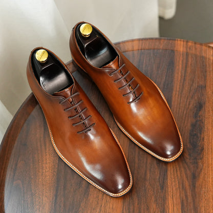 Men's Textured Handcrafted Oxford Shoes