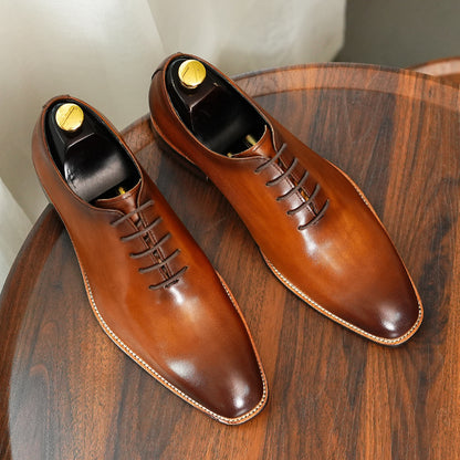 Men's Textured Handcrafted Oxford Shoes