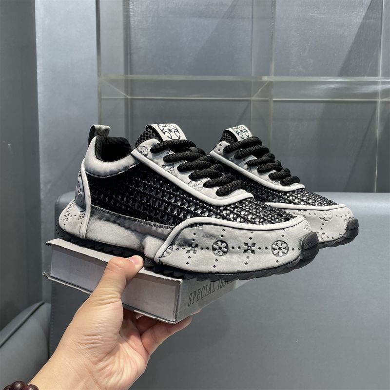 Men's Hollow-Out Embossed Trendy Sneakers
