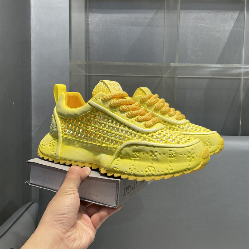 Men's Hollow-Out Embossed Trendy Sneakers