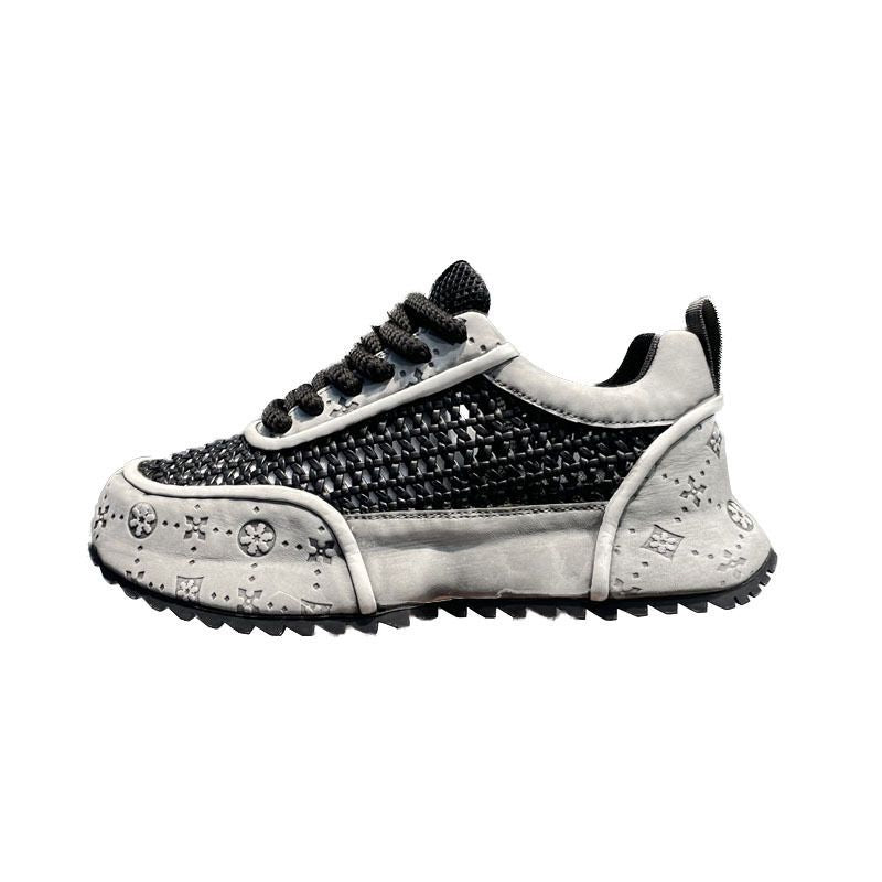 Men's Hollow-Out Embossed Trendy Sneakers
