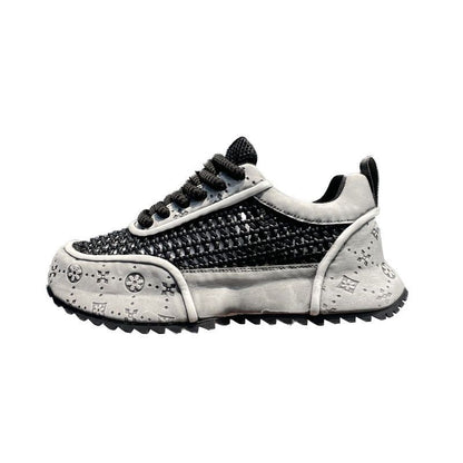 Men's Hollow-Out Embossed Trendy Sneakers