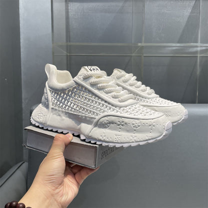 Men's Hollow-Out Embossed Trendy Sneakers