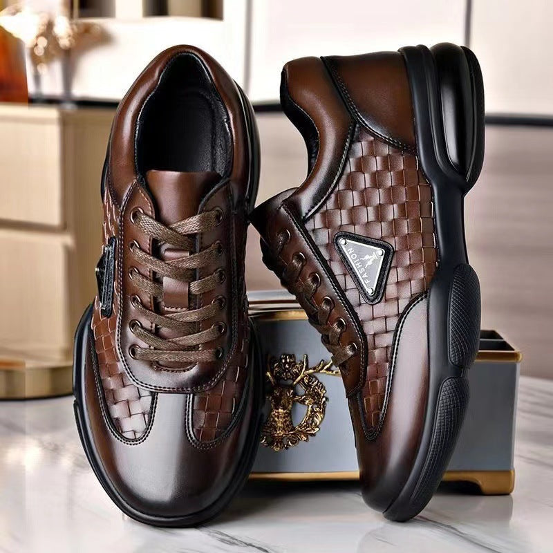 Men's Trendy Woven Leather Shoes