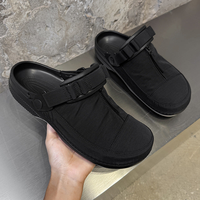 Men's Waterproof Zippered Toe-Covered Mules