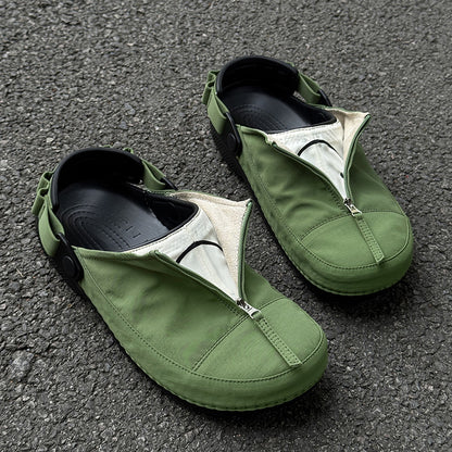 Men's Waterproof Zippered Toe-Covered Mules