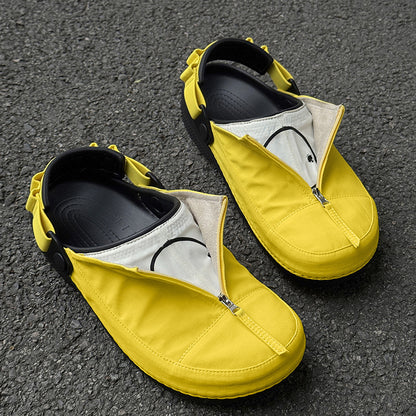 Men's Waterproof Zippered Toe-Covered Mules