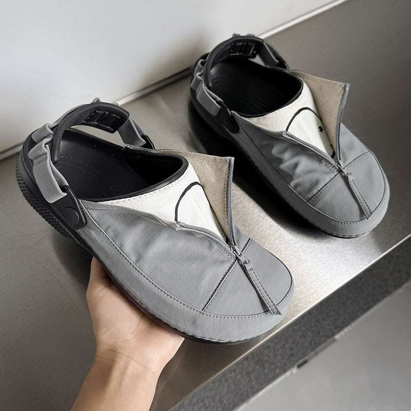 Men's Waterproof Zippered Toe-Covered Mules