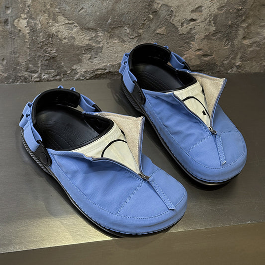 Men's Waterproof Zippered Toe-Covered Mules