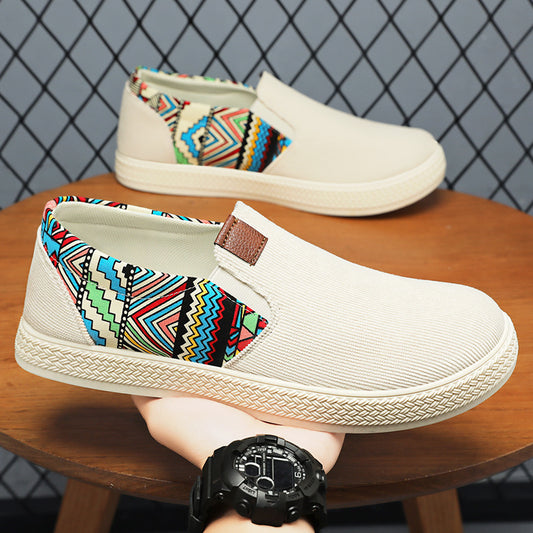Men's Slip-On Soft-Soled Printed Shoes