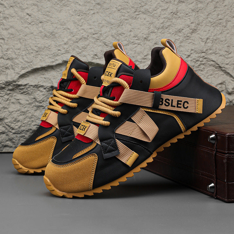 Men's Trendy Colorful Leather-upper Sneakers