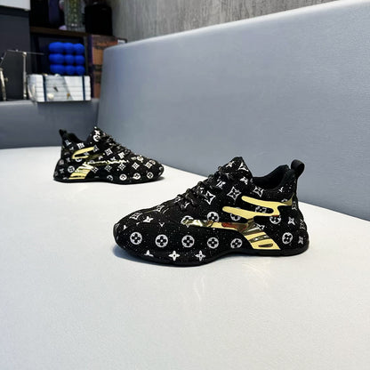 Men's Heavy-Duty Rhinestone-Embellished Sole-Wrapped Shoes