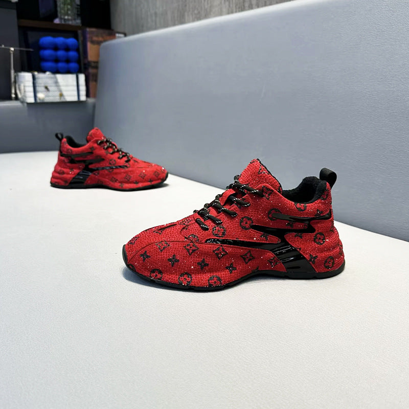 Men's Heavy-Duty Rhinestone-Embellished Sole-Wrapped Shoes