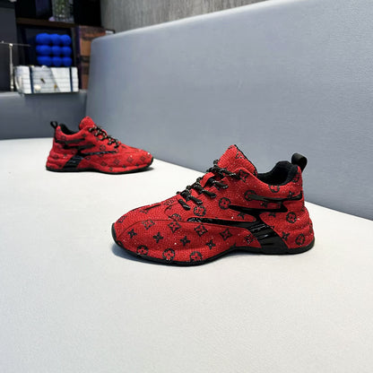 Men's Heavy-Duty Rhinestone-Embellished Sole-Wrapped Shoes