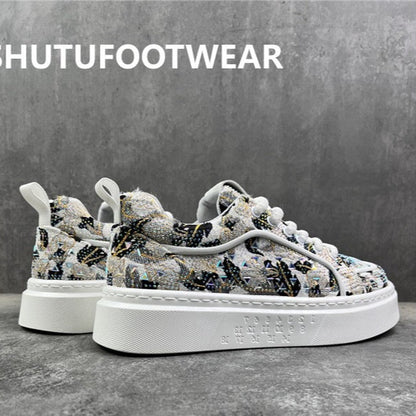 Men's Trendy Lightweight Casual Shoes with Hot-Fix Rhinestones