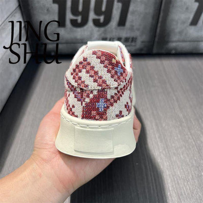 Men's Plaid Trendy Versatile Sneakers