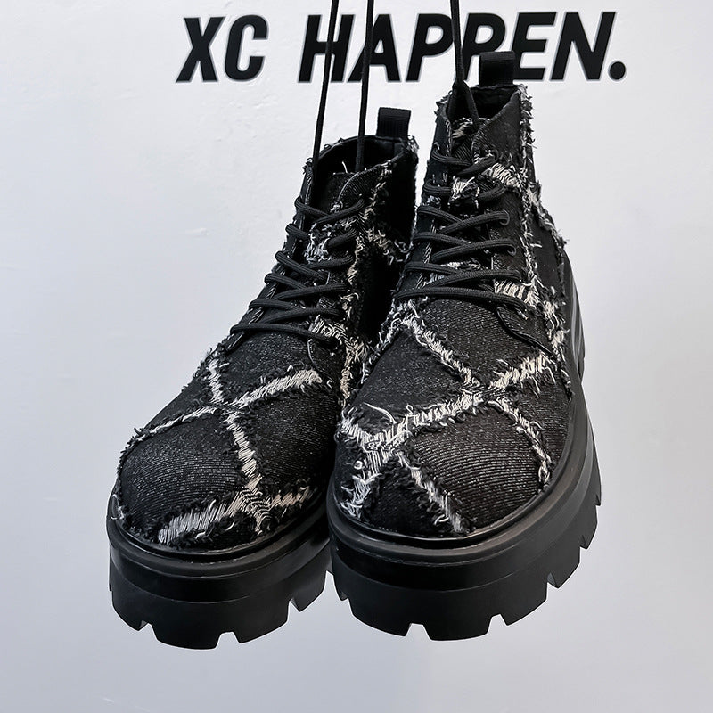 Men's Trendy Distressed-Style Martin Boots