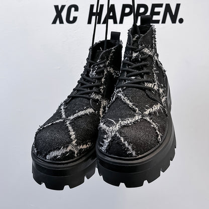 Men's Trendy Distressed-Style Martin Boots