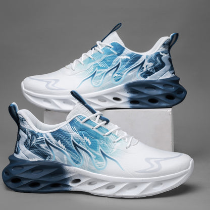 Men's Lightweight Flame-Patterned Sneakers
