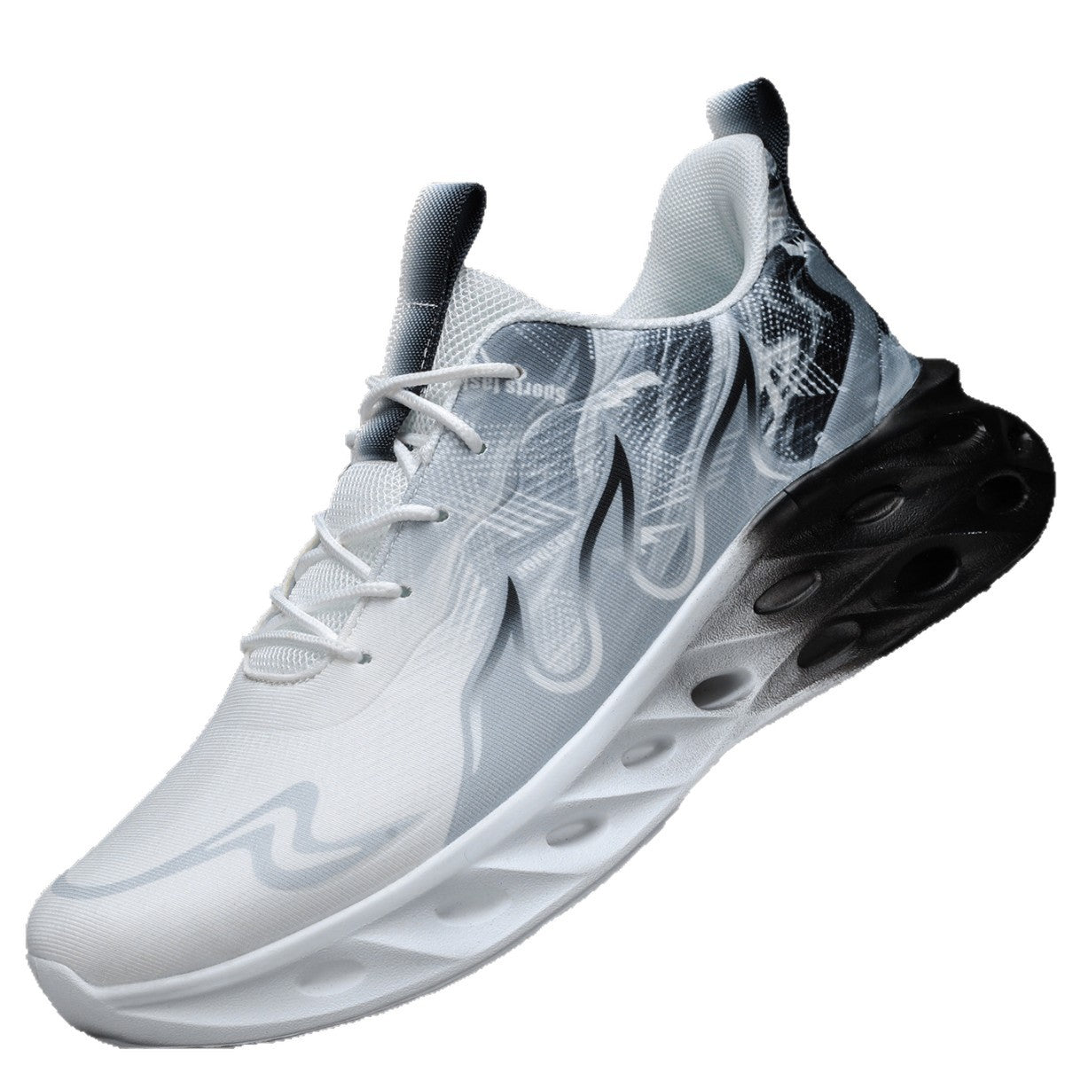 Men's Lightweight Flame-Patterned Sneakers