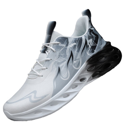 Men's Lightweight Flame-Patterned Sneakers