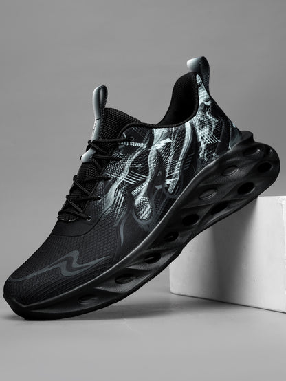Men's Lightweight Flame-Patterned Sneakers