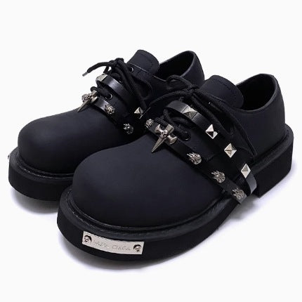 Men's Cowhide Derby Shoes with Niche Design Sensibility