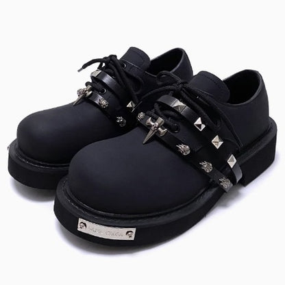 Men's Cowhide Derby Shoes with Niche Design Sensibility