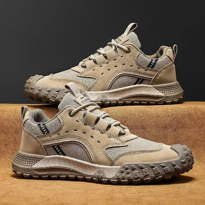 Men's Autumn Mesh & Leather Paneled Sneakers