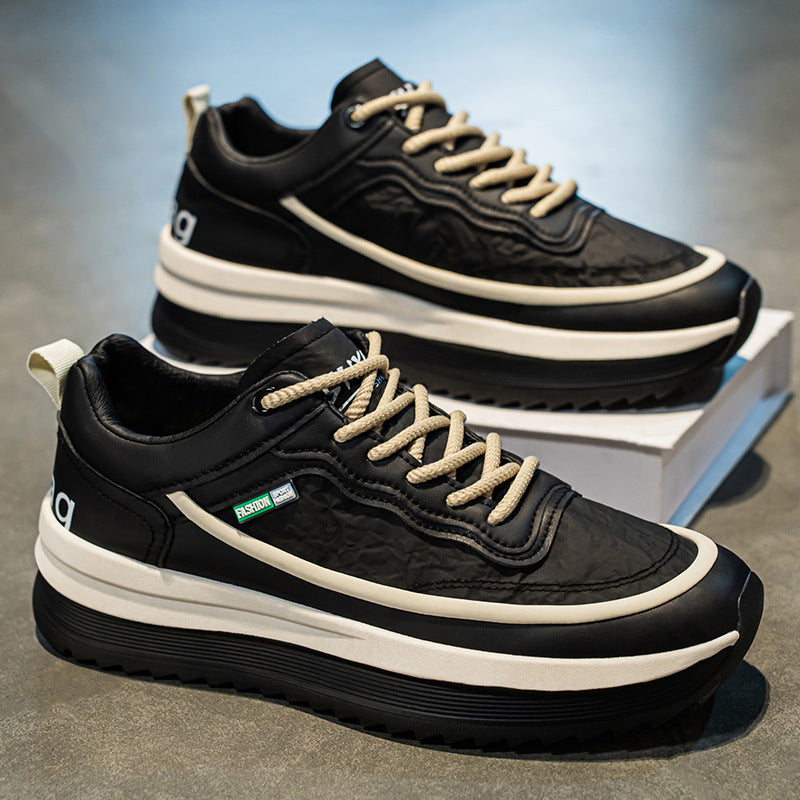 Men's Waterproof Leather Casual Sneakers