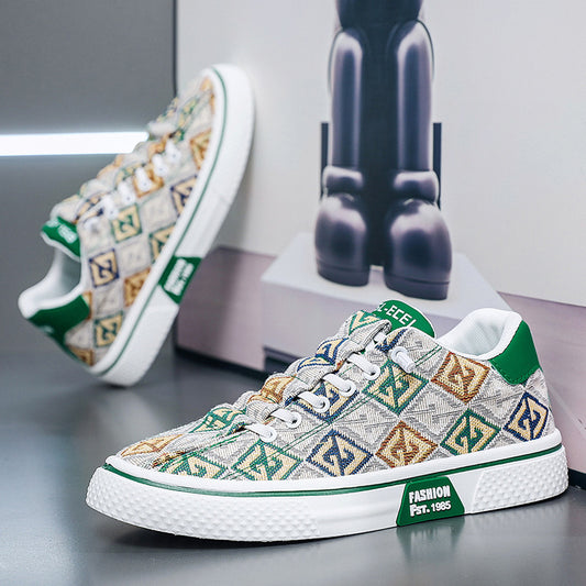 Men's Printed Soft-Soled Slip-On Shoes