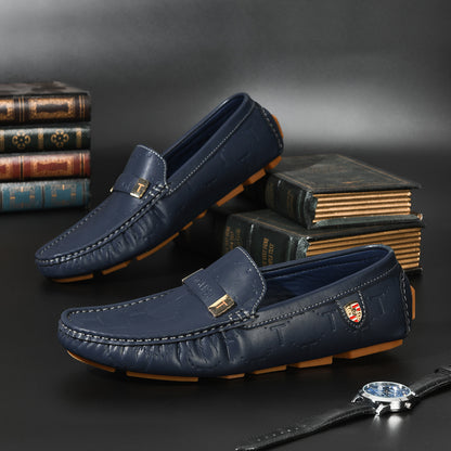 Men's Embossed Trendy Slip-On Shoes
